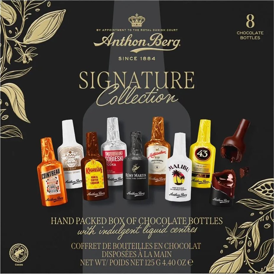 Anthon Berg lahvičky s alkoholem "liquers" 8 ks 125 g