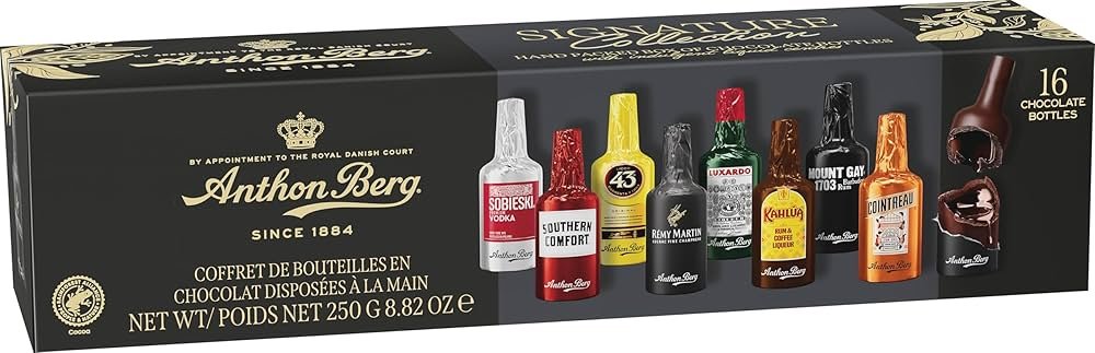 Anthon Berg lahvičky s alkoholem "liqueurs" 16 ks 250 g