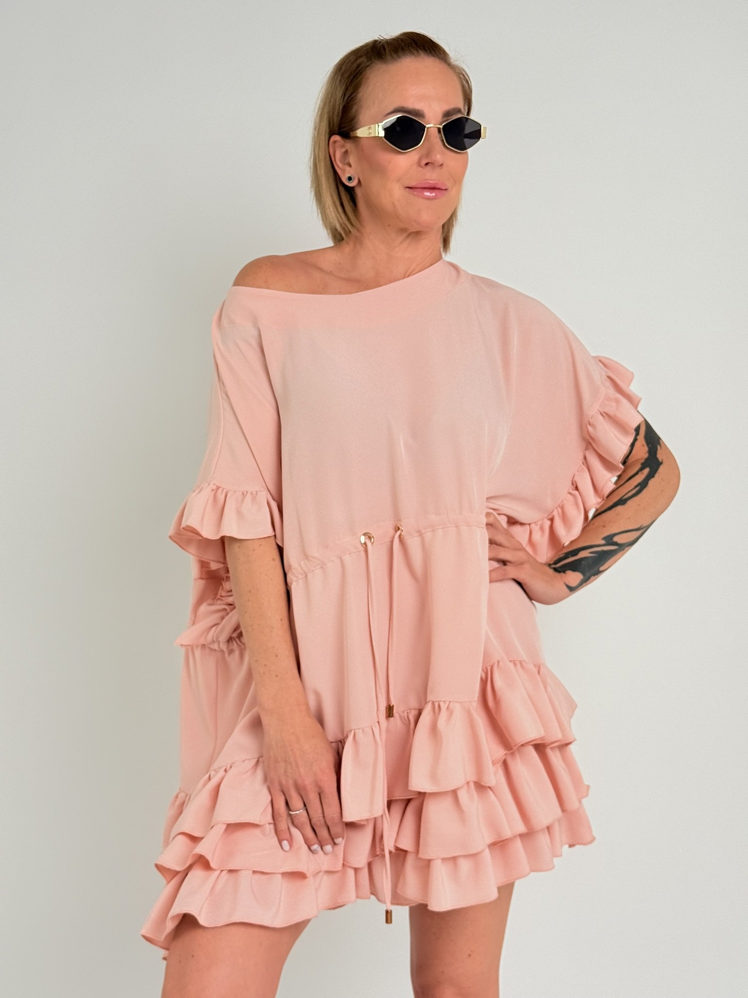 LA DIVA MIA Růžové šaty MIA Růžová, UNI S-XL
