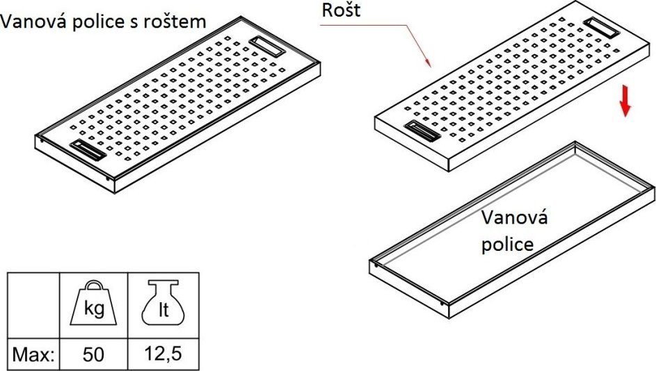 ENPRAG Rošt pro záchytnou vanou FIP/CSC.5042