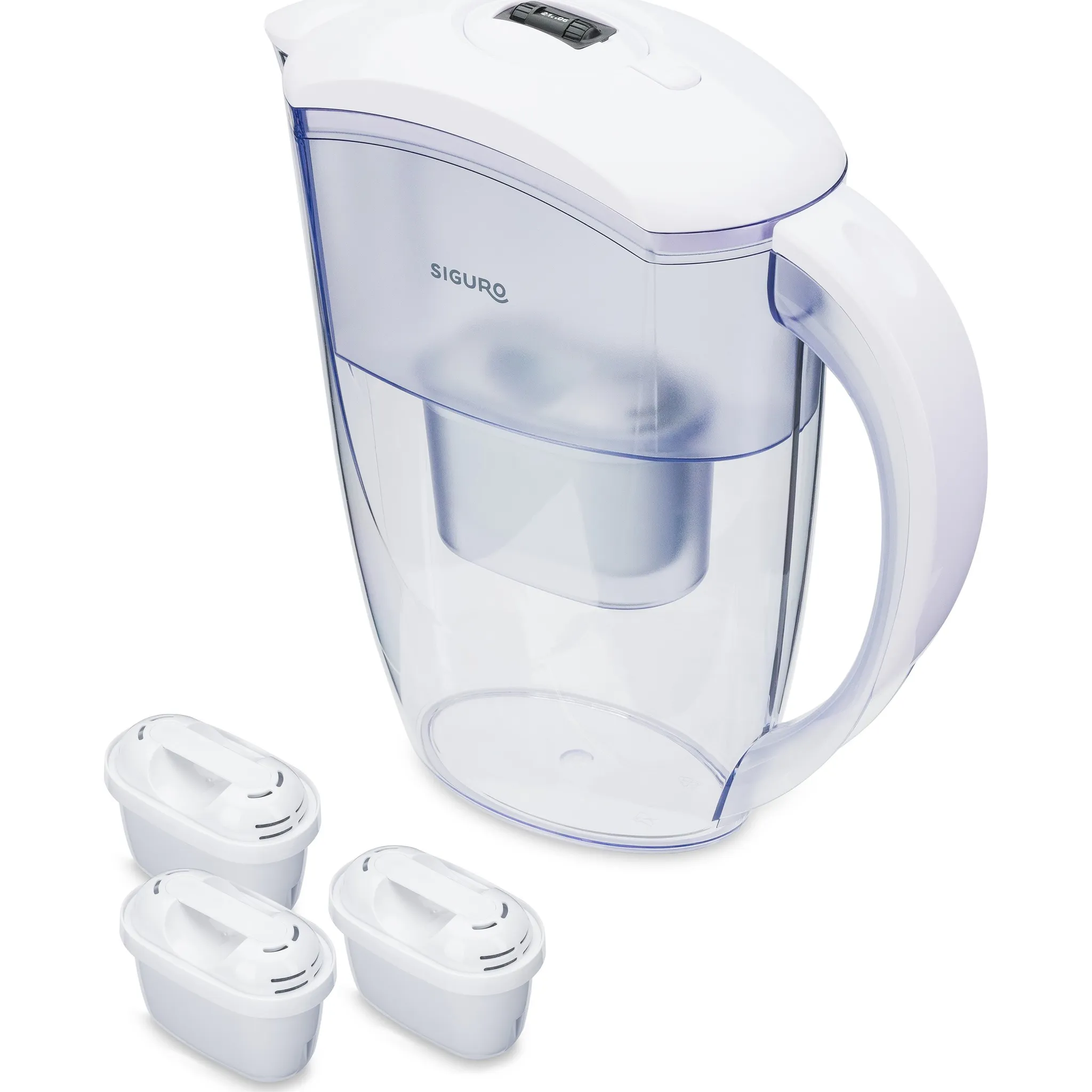 Fotografie 1 - Filtrační konvice Siguro Pure Flow Essential 2,4 l + 3 filtry