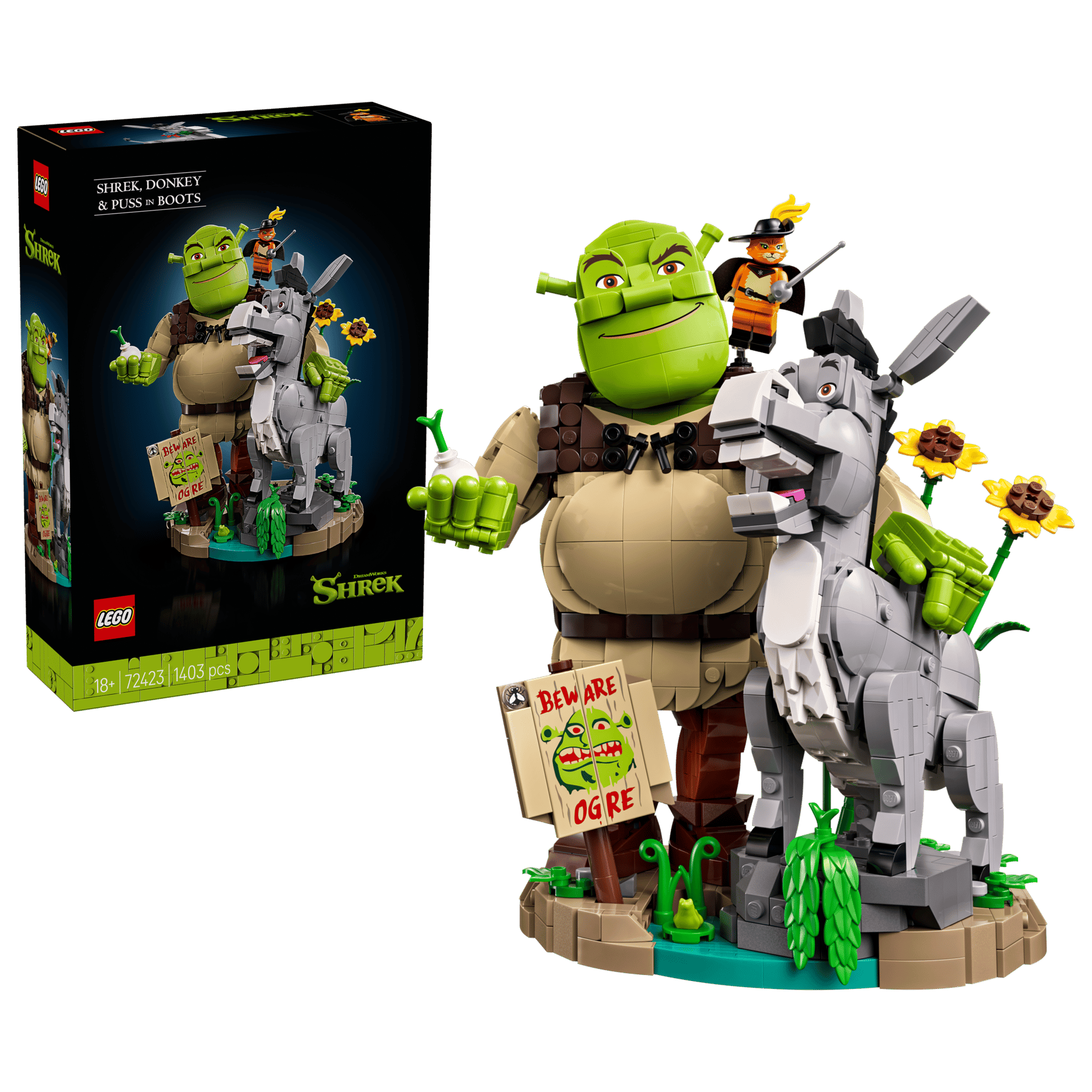 LEGO® 72423 Shrek, Oslík a Kocour v botách