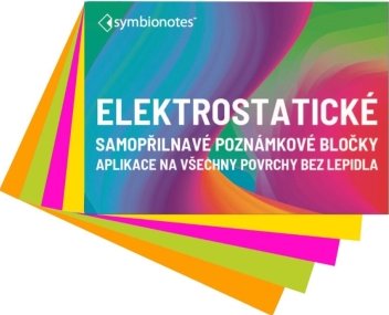Poznámkové bločky elektrostatické Symbionotes 70x100 mm MIX 4 barev