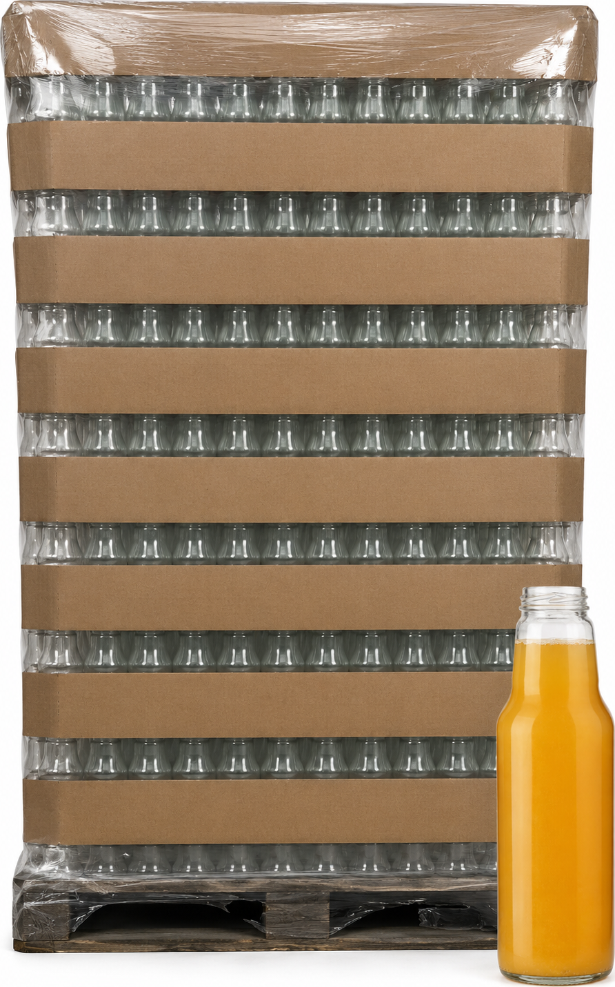 Lahev 750 ml SOK čirá TO 43 na džus a mošt | Zavarovacisklo.cz PALETA/počet ks na paletě: 1440
