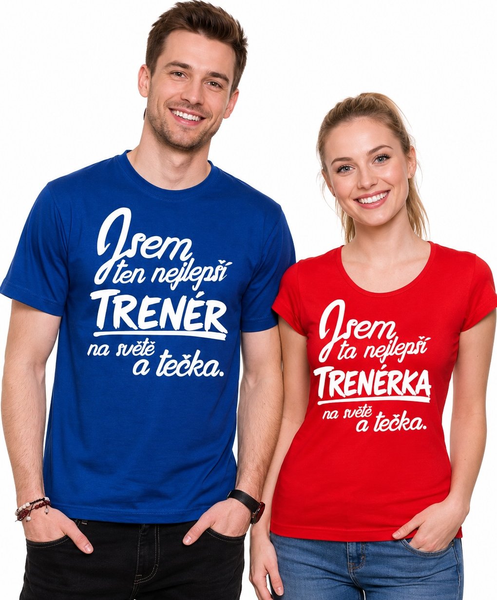 Tričko pro trenéry/trenérky - Nejlepší trenér/ka a tečka