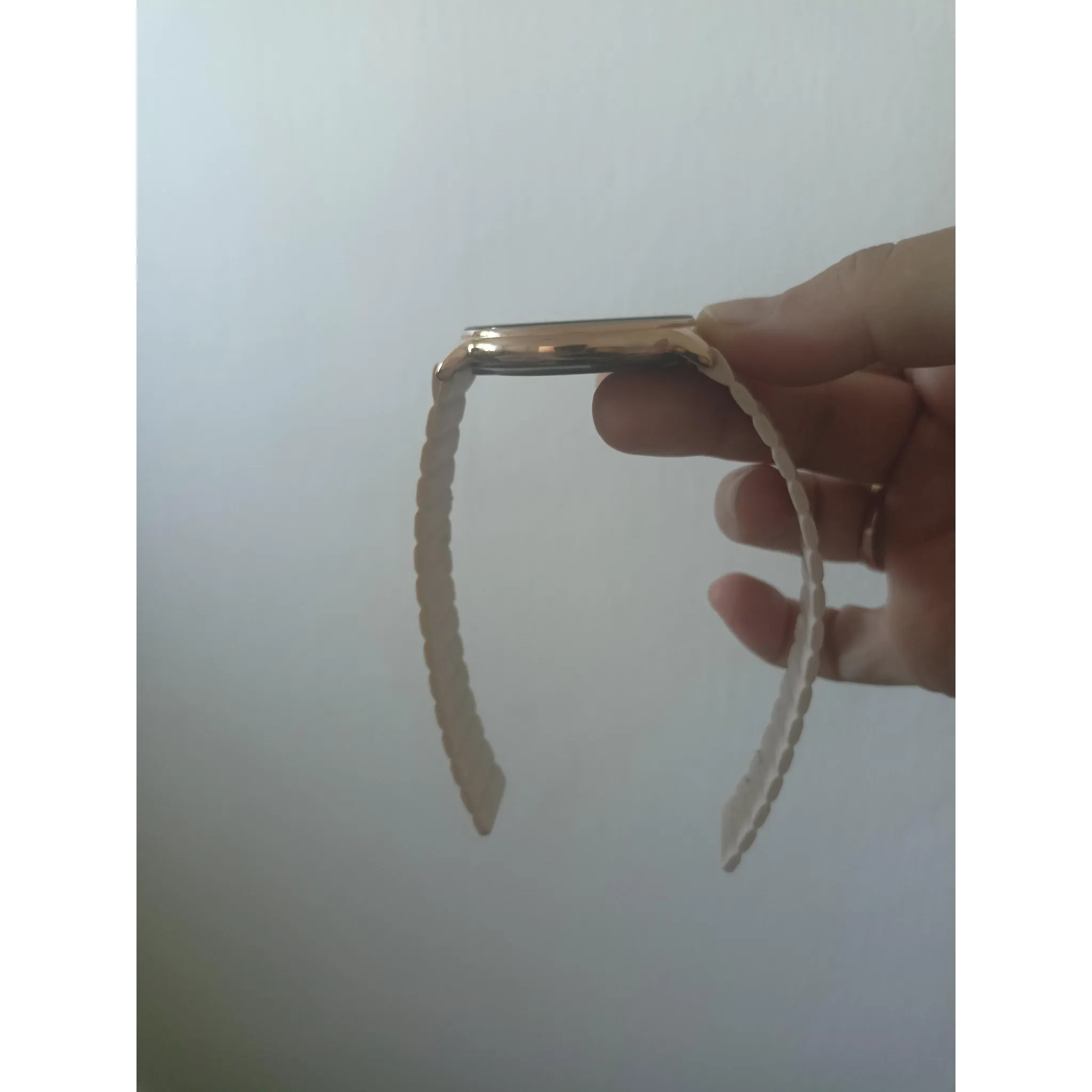 Fotografie 3 - Chytré hodinky Armodd Slim rose gold/rose gold kovový třpytivý řemínek a silikonový řemínek