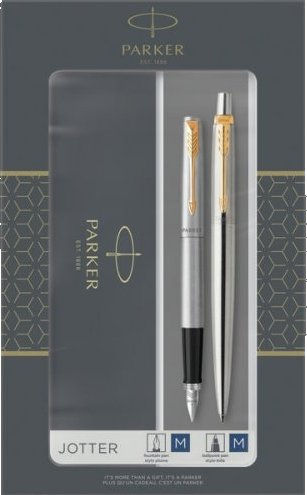 Parker Jotter Stainless Steel GT sada plnicího a kuličkového pera