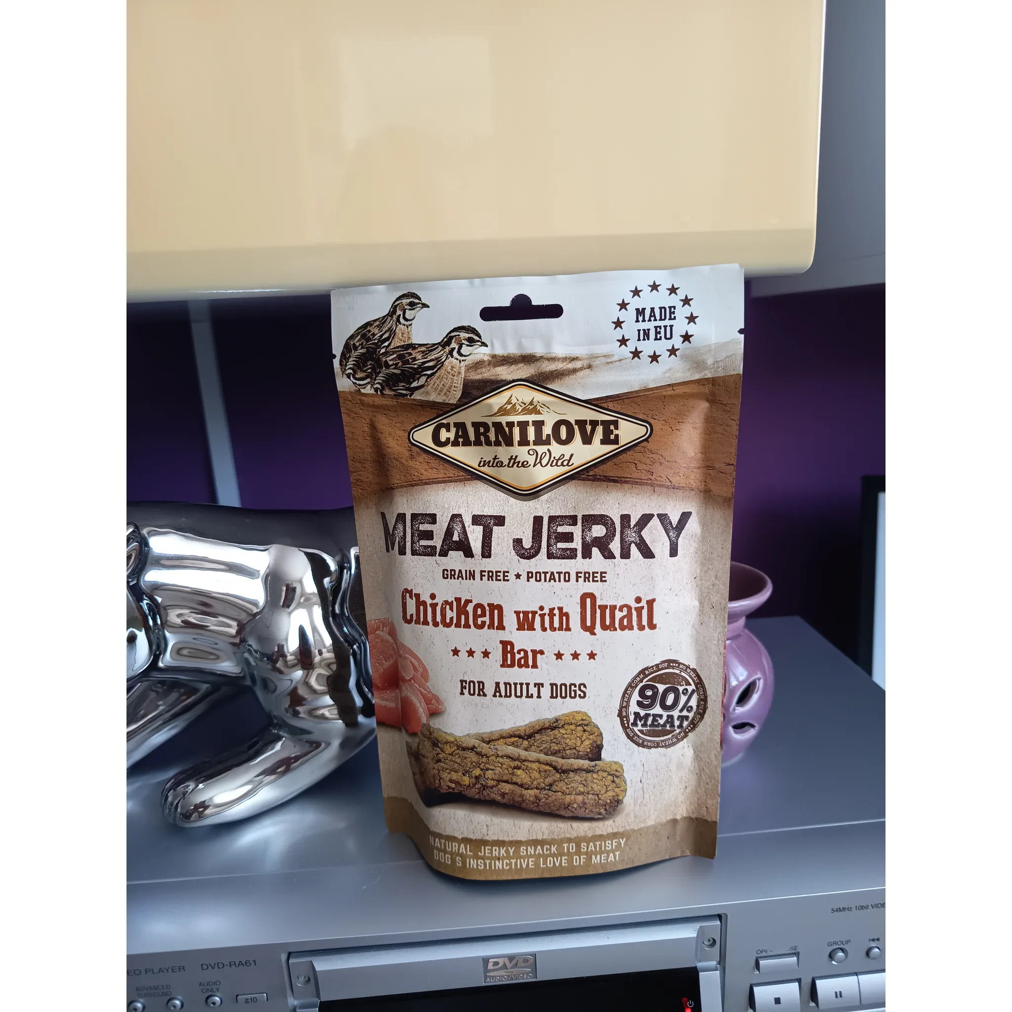 Fotografie 2 - Pamlsek pro psa Carnilove Dog Jerky Quail & Chicken Bar 100 g