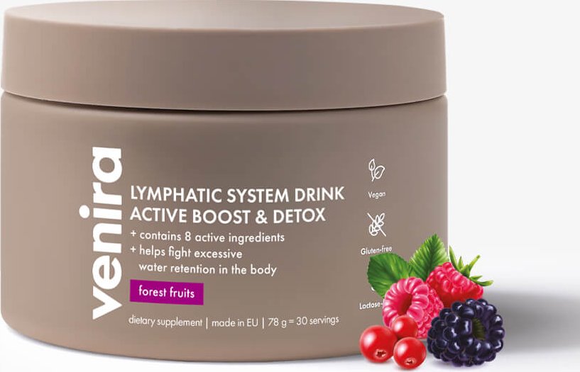 VENIRA lymfa system, active boost & detox, lesní plody, 78 g