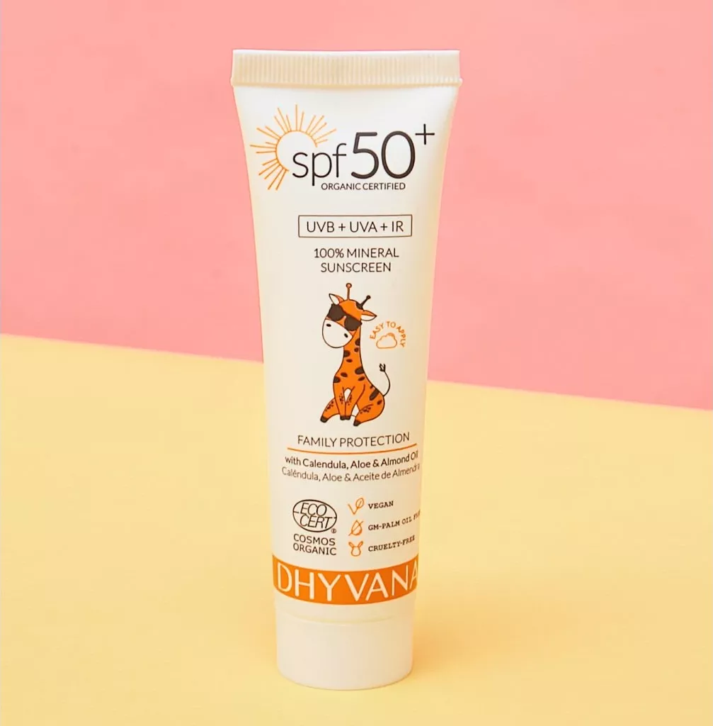 Přírodní opalovací krém SPF 50+ DHYVANA pro děti