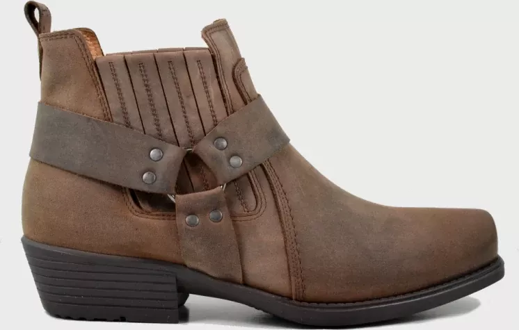 Selma westernové boty na motorku, na koně 414 crazy brown (West obuv 414 crazy brown)