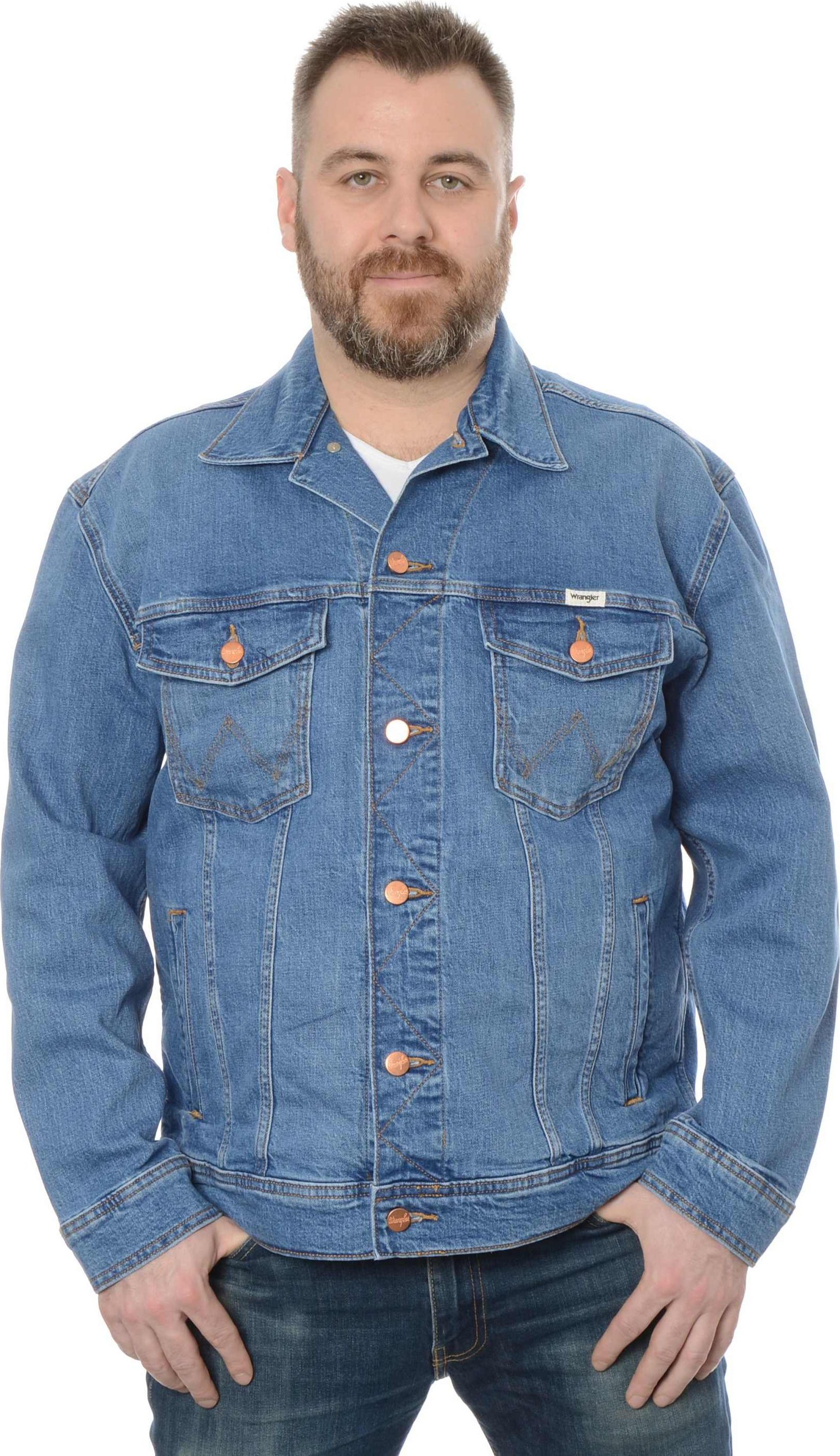 Wrangler bunda Anti Fit Blue Eyes Středně modrá XXL