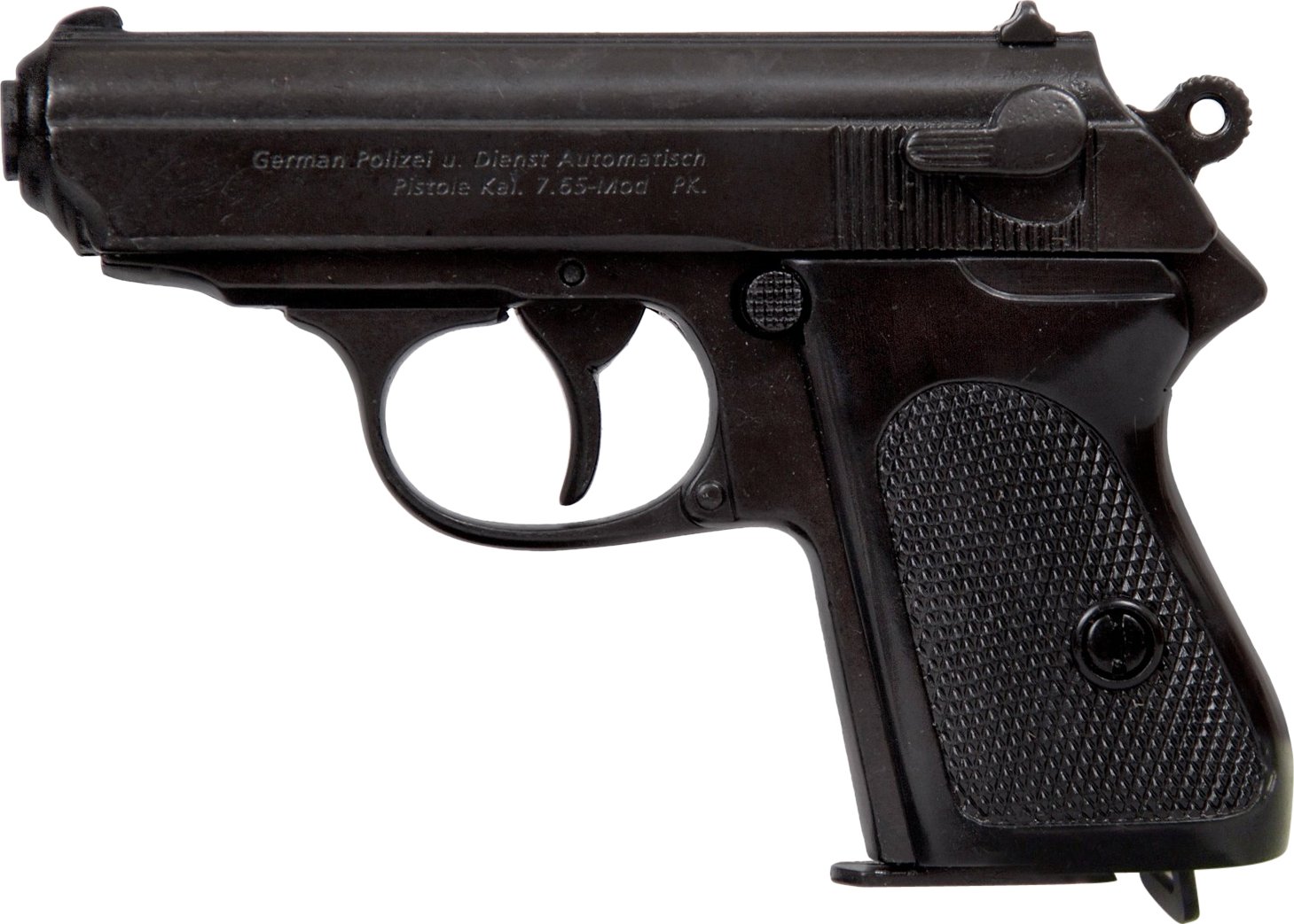 Replika pistole Waffen-SS PPK, černá, Německo 1931