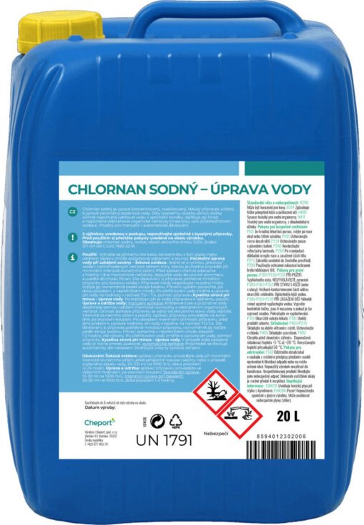 Chlornan sodný-úprava vody 20l