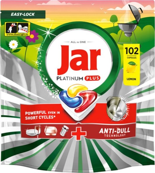 Jar Platinum Plus All in One - kapsle do myčky, 102 ks