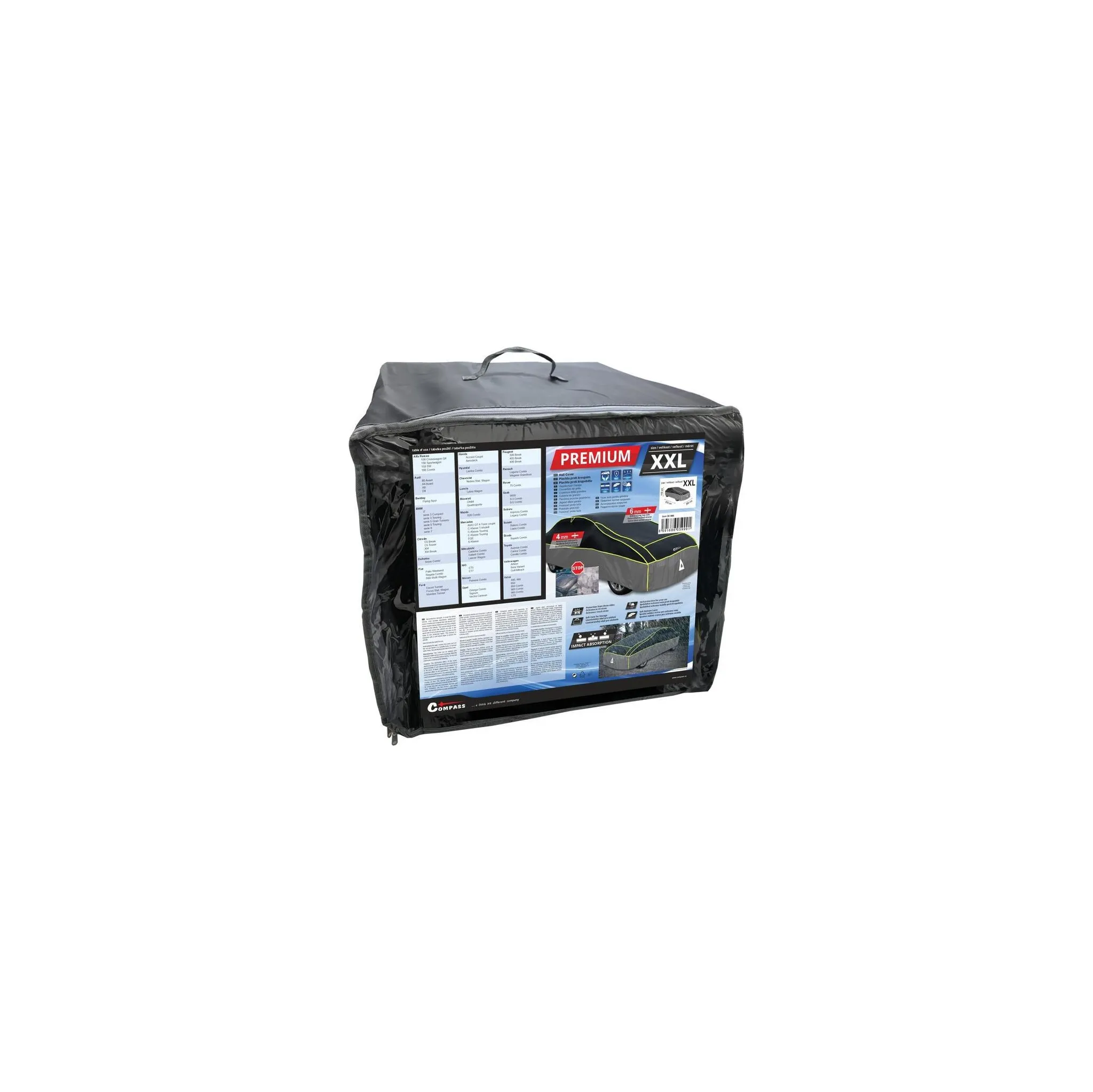 Fotografie 2 - Plachta na motorové vozidlo Compass Premium ochranná plachta proti kroupám 570 x 203 x 119 cm