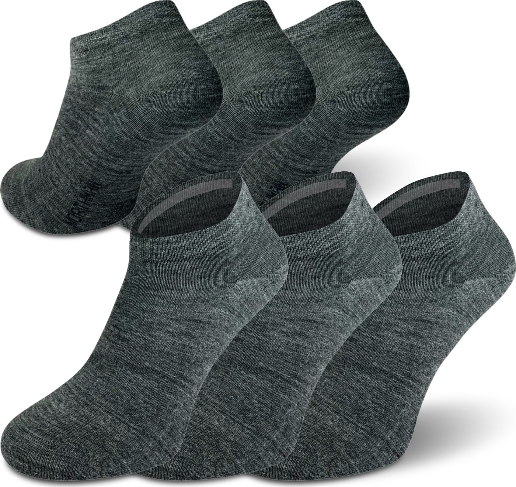 Letní merino ponožky NORTHMAN 3-pack tmavě šedé Velikost: 39-41