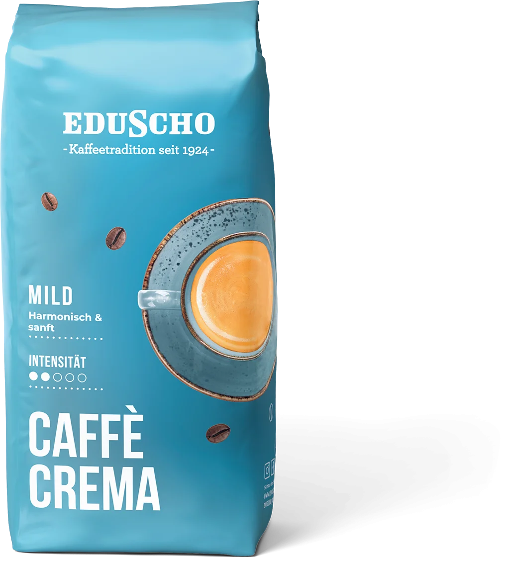 Eduscho Caffè Crema Mild zrnková káva 1 kg - originál z Německa