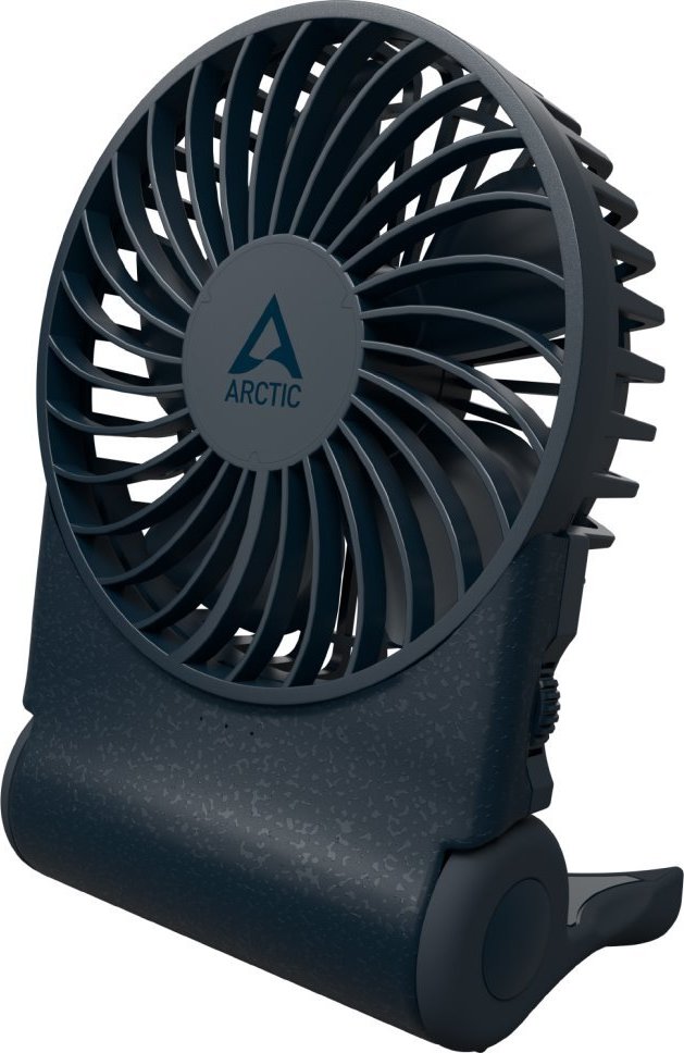 ARCTIC Summair 2Go modrý Ventilátor, stolní, vrtulový, dobíjecí, nastavitelný, 5000mAh, průměr 91mm, 600–4300ot/min, USB-C, stojánek, tmavě modrý AEBRZ00028A