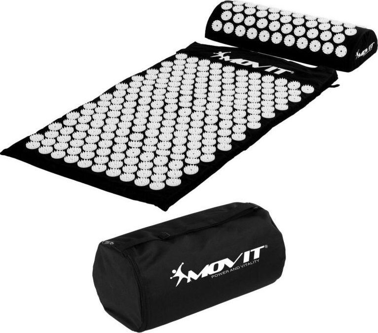 MOVIT MOVIT Akupresurní podložka s polštářem a taškou, 75 x 44 cm, černá sans taille ČERNÁ