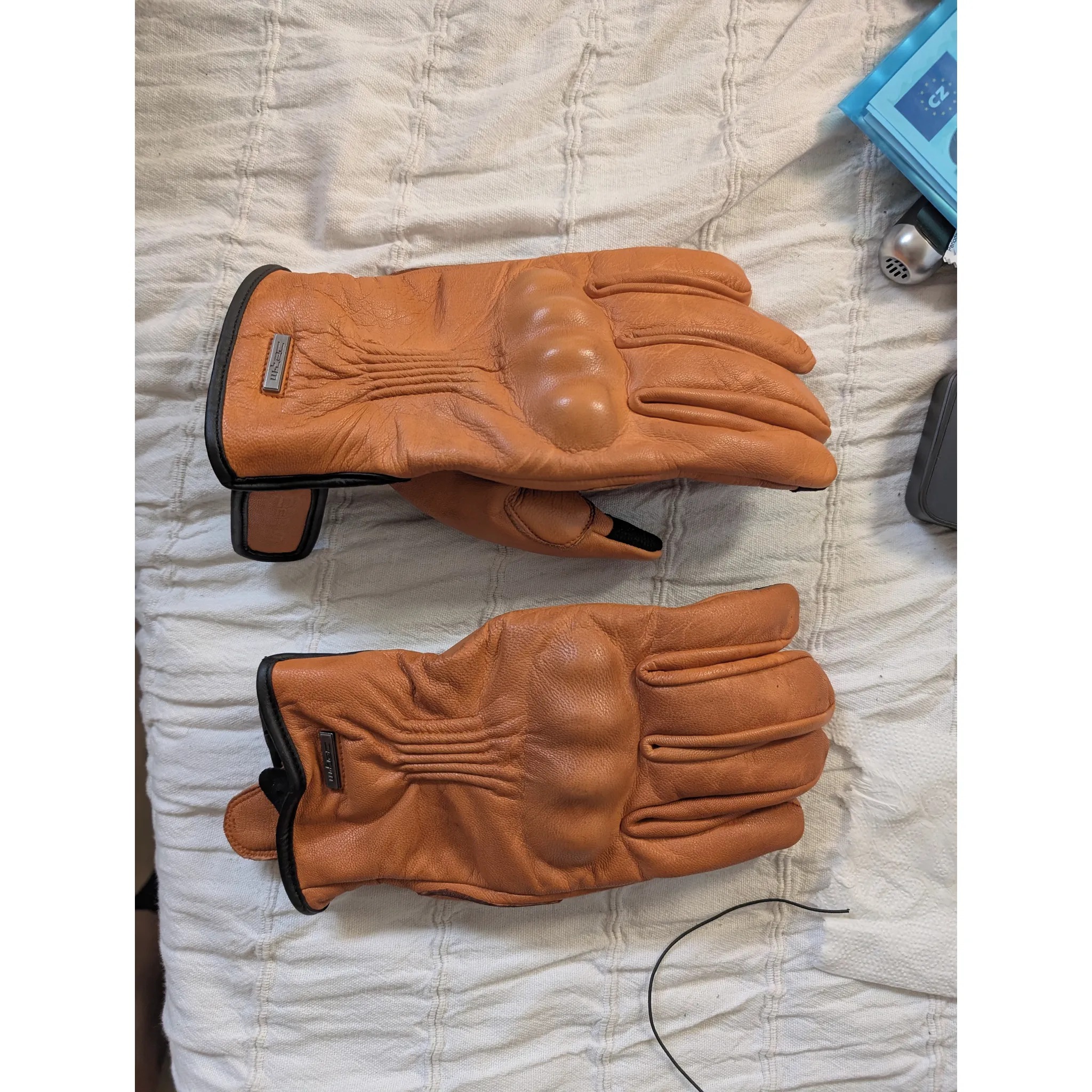 Fotografie 4 - Moto rukavice W-Tec Dahmer světle hnědé XL