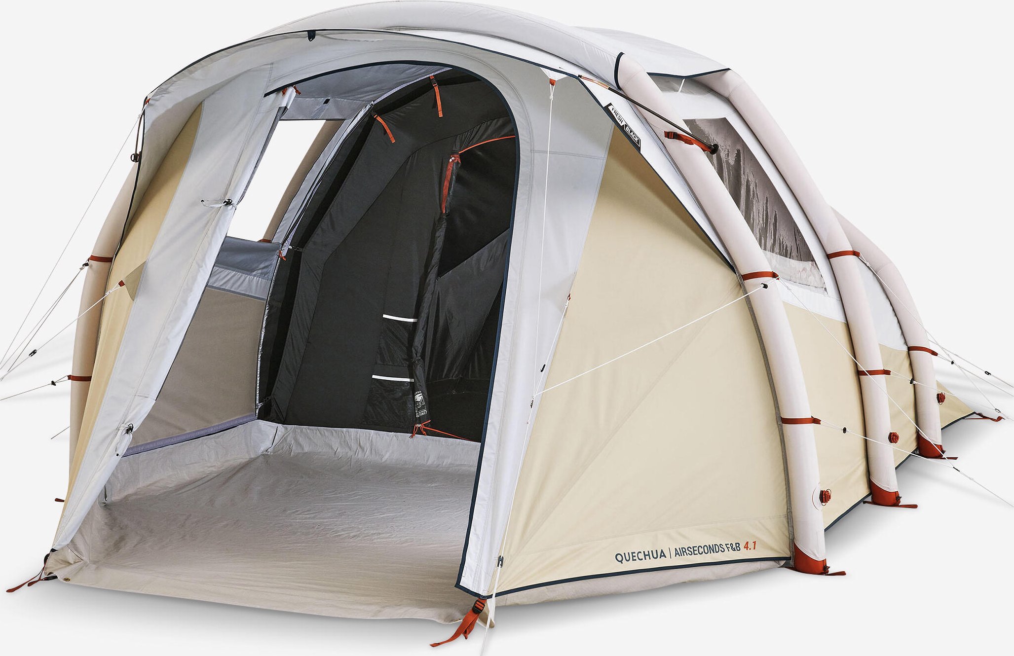 QUECHUA Nafukovací rodinný stan Air Seconds 4.1 F&B | 4 osoby | 1 ložnice