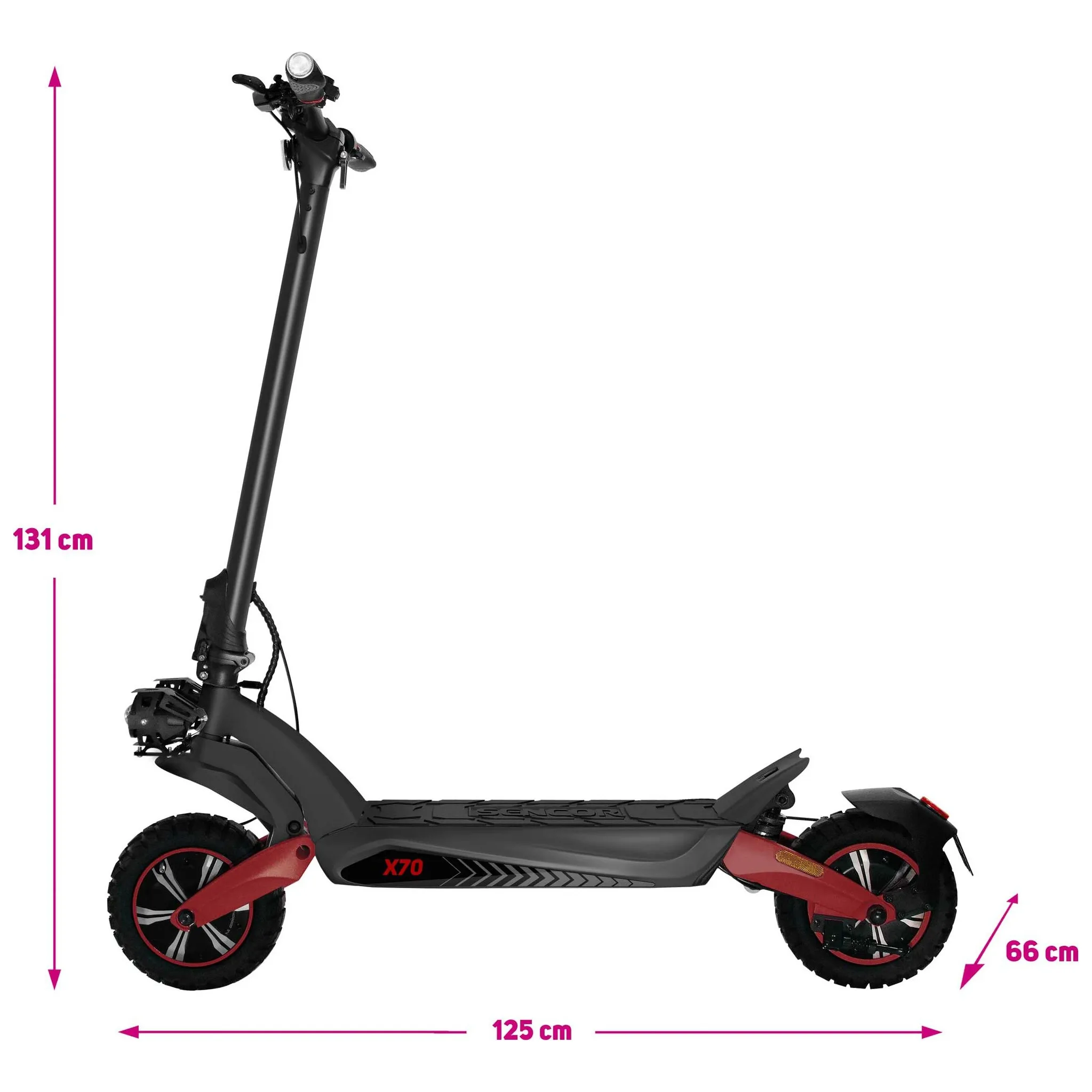 Fotografie 11 - Elektrokoloběžka Sencor Scooter X70 černá