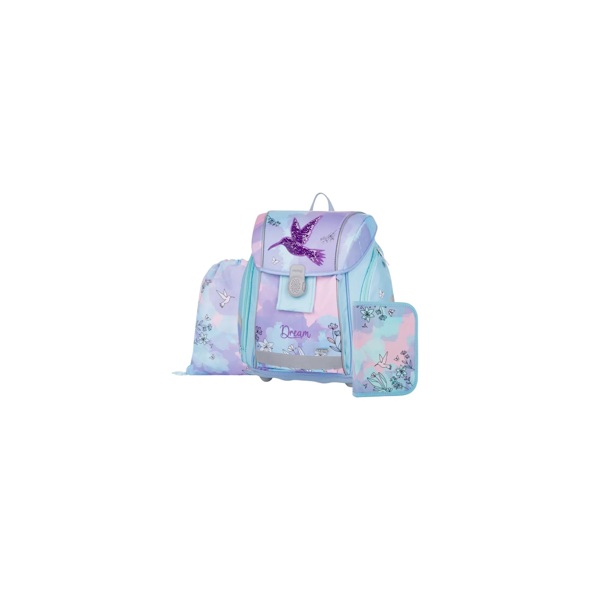 Fotografie 1 - Set školních potřeb Oxybag Premium Light 3dílný set Kolibřík 0-59625