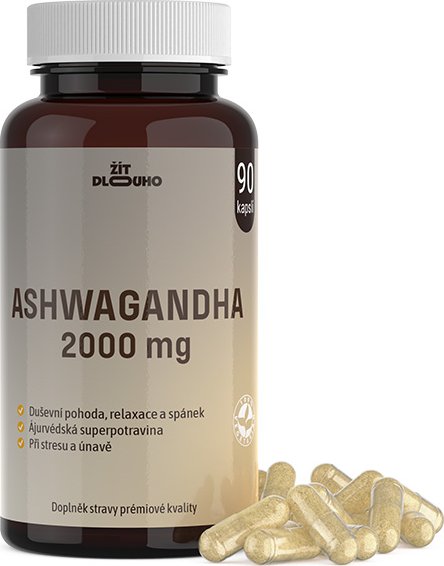 Ashwagandha 2000 mg 90 kapslí