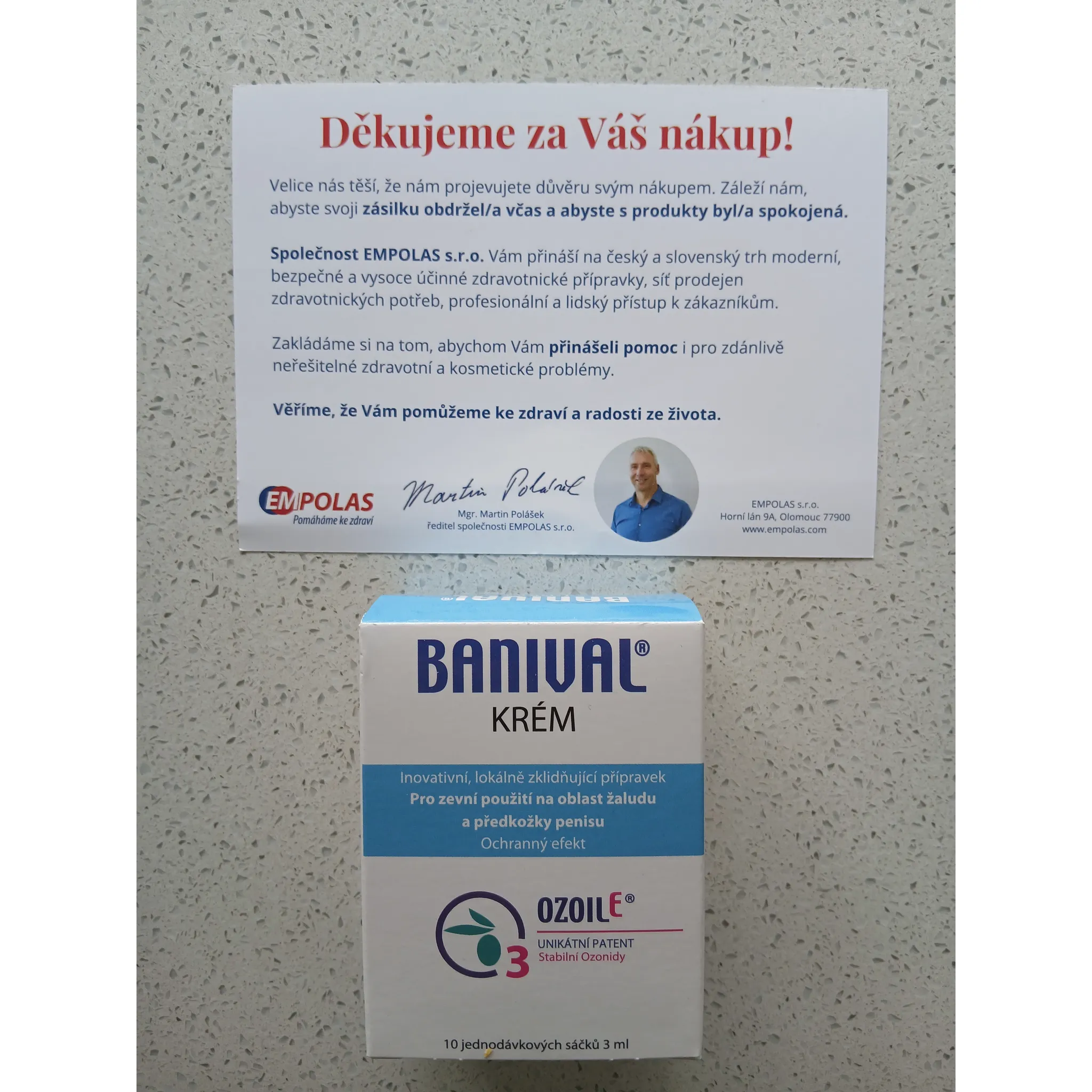 Fotografie 4 - Bylinná léčivá mast Erbagil Banival krém na balanitidy a balaniopostitidy 20x 3 g