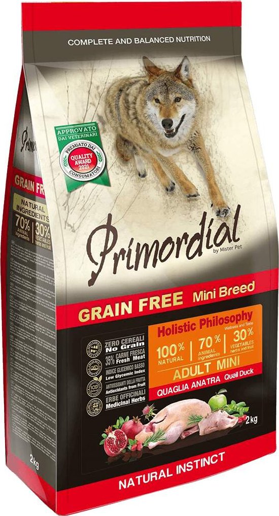 PRIMORDIAL Adult Mini Quail&Duck 2 kg