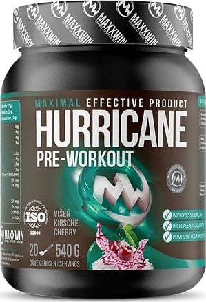 MAXXWIN HURRICANE PRE-WORKOUT 540g (20 dávek) - Višeň