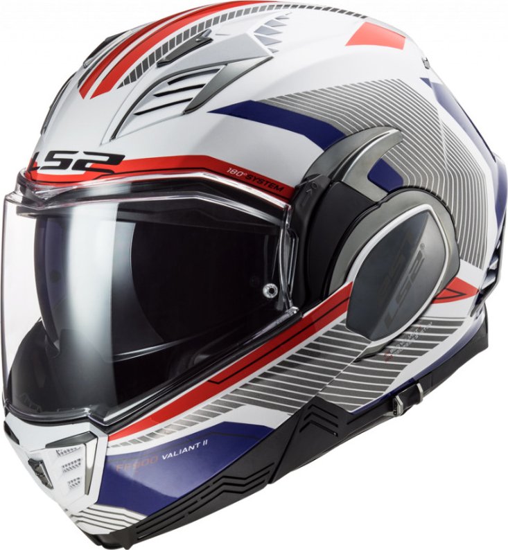 LS2 FF900 VALIANT II REVO WHITE RED BLUE - XS