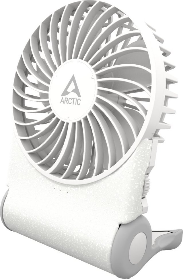 ARCTIC Summair 2Go bílý Ventilátor, stolní, vrtulový, dobíjecí, nastavitelný, 5000mAh, průměr 91mm, 600–4300ot/min, USB-C, stojánek, bílý AEBRZ00029A