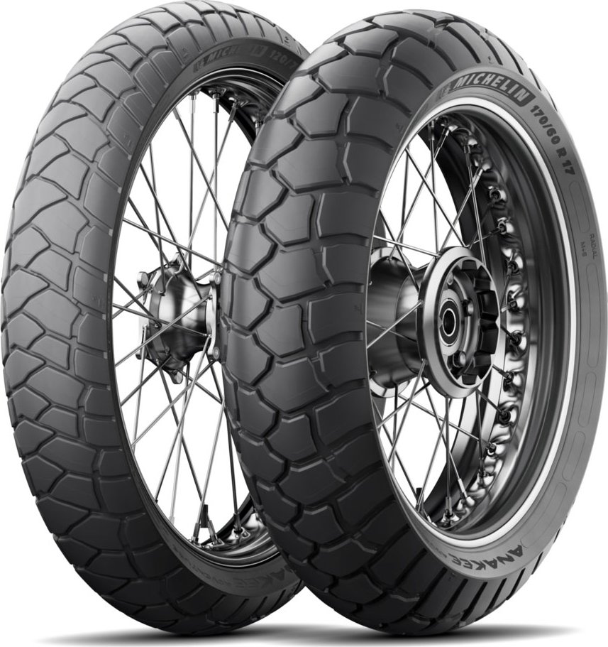 MICHELIN SET PNEUMATIK (CAI993727/25) 120/70R19 ANAKEE ADVENTURE 60V TL/TT M/C PŘEDNÍ DOT 2025 + (CAI429465/25) 150/70R17 ANAKEE ADVENTURE 69V TL/TT M/C ZADNÍ DOT 2025 ( )