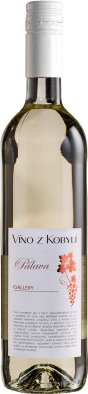 Víno z Kobylí Pálava Gallery Vína z této odrůdy jsou zlatožluté barvy, harmonická a plná s nižším obsahem kyselin a s aroma připomínající Tramín červený. Ale aromatické látky jsou jemnější. Barva vína je světle žlutá. Vůně je široká, s kořenitými tóny tra