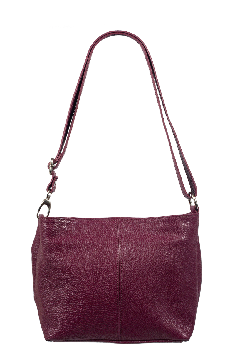 NovaKabelka.cz Kožená italská crossbody kabelka Batilda Bordo