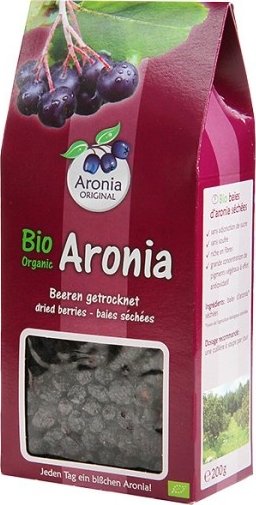 Arónie BIO (černý jeřáb, jeřabina), sušené plody 200 g