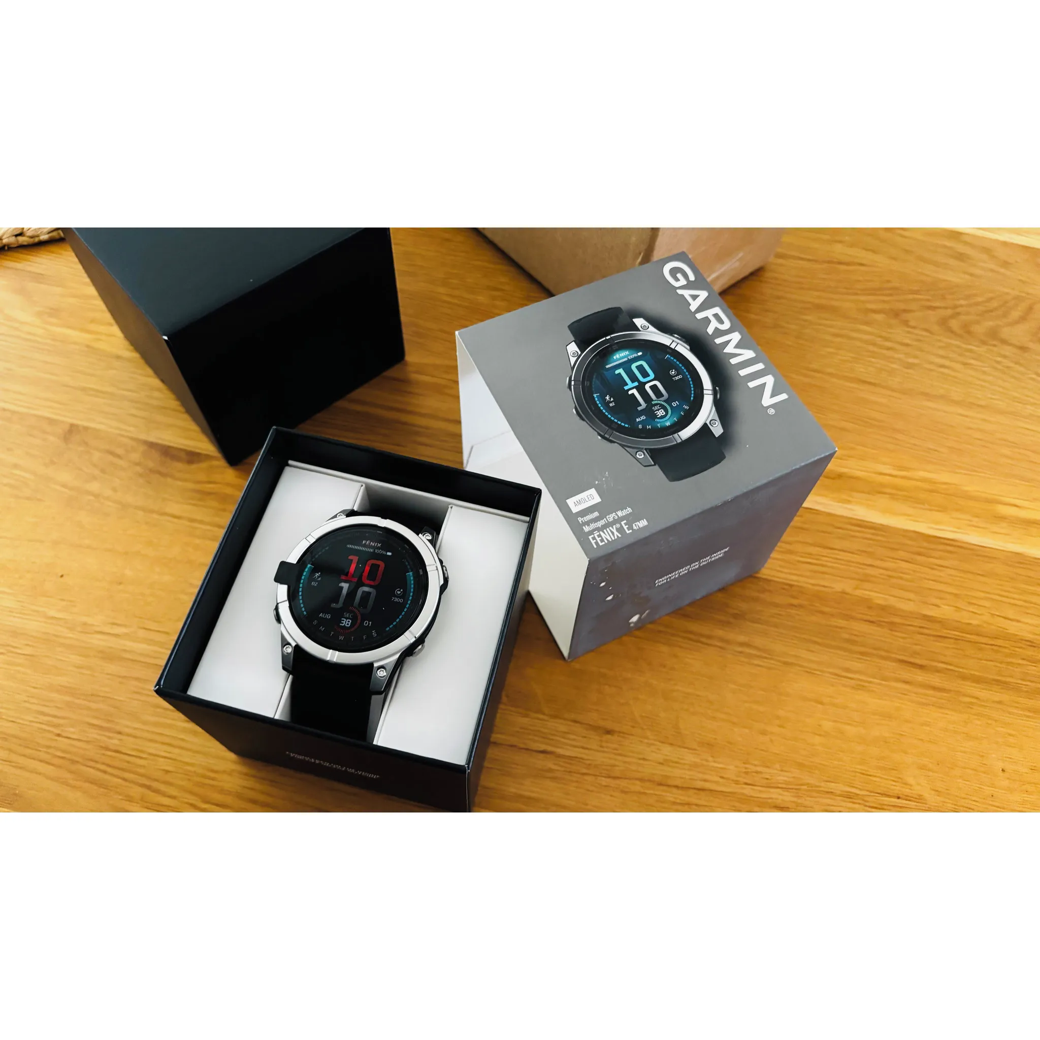 Fotografie 15 - Chytré hodinky Garmin fēnix E 47 mm Slate Gray Steel Black Silicone Band
