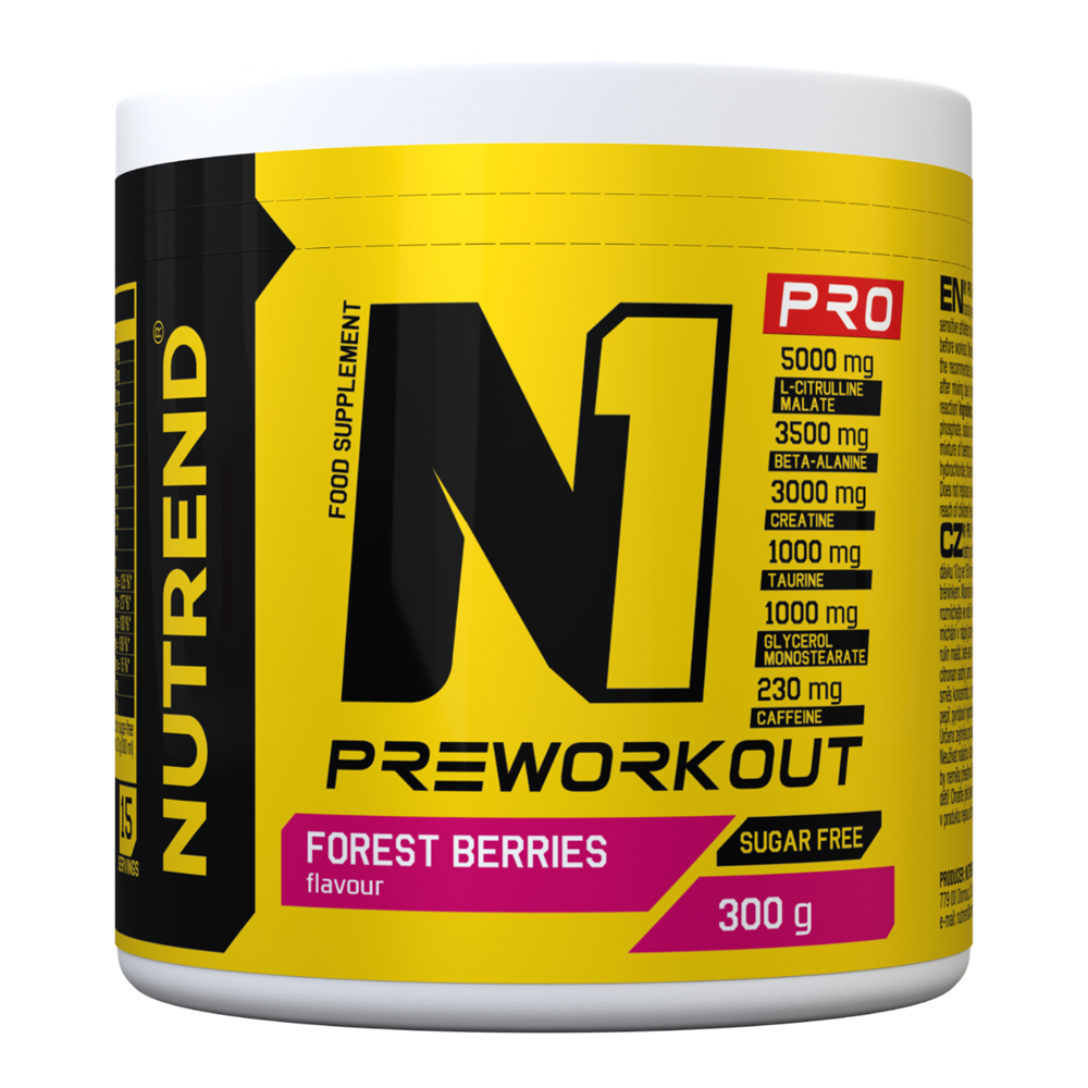 Nutrend N1 PRE-WORKOUT PRO 300g PRO - Mango