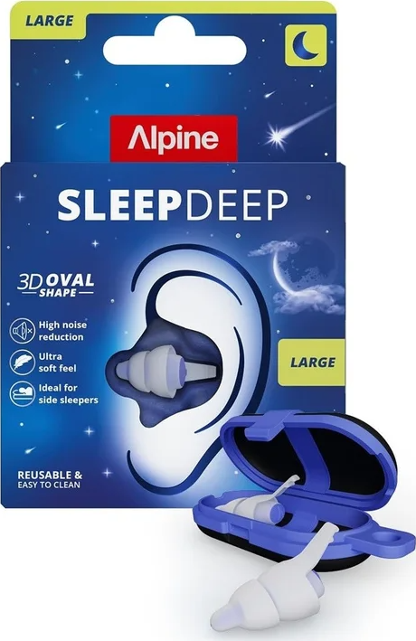 ALPINE Špunty do uší - SLEEPDEEP Velikost: L • s redukčním gelem Alpine Noise