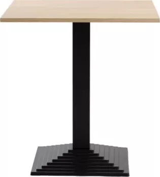 Kavárenský stolek XXL, dub Sonoma, 90x90x3,6 cm – ARP0250 Vlastnosti základny: Barva: černá Materiál základny: litina Rozměr základny: 450x450 mm Barva krytky: černá Další výhody: nastavitelné nožičky Noha: Materiál: litina Rozměr nohy: 90×9