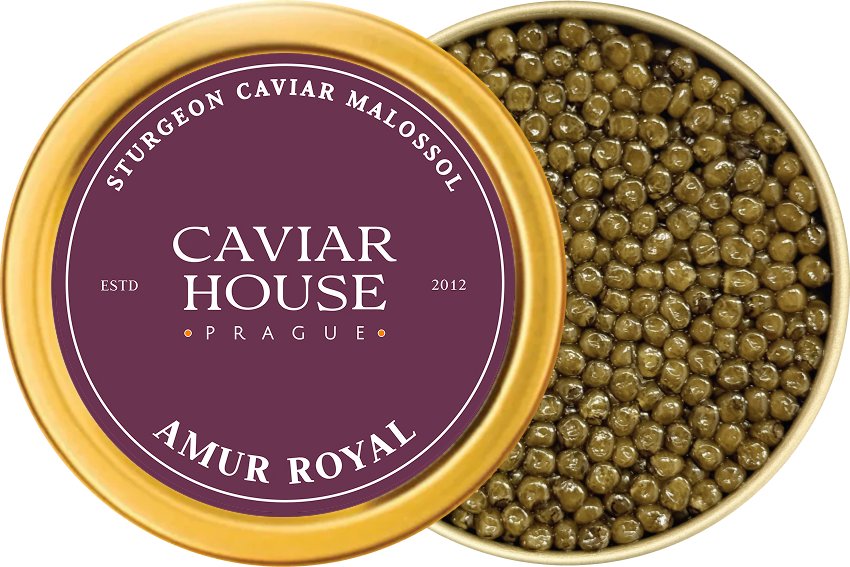 Kaviár z jesetera Amur Royal Premium Objem: 500 g - Caviar House Prague