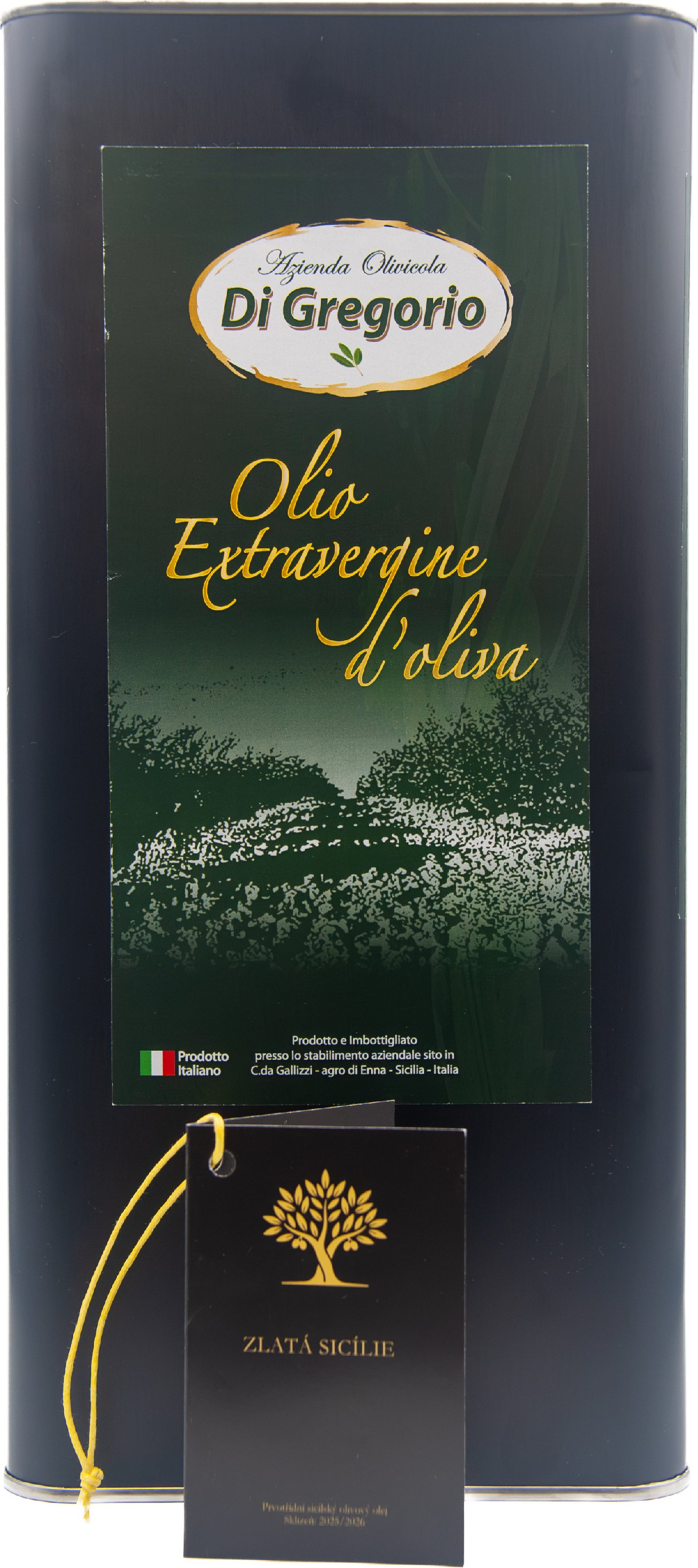 Di Gregorio Prémiový sicilský extra panenský olivový olej (Sklizeň 2025) - 5l výhodné balení (plech)