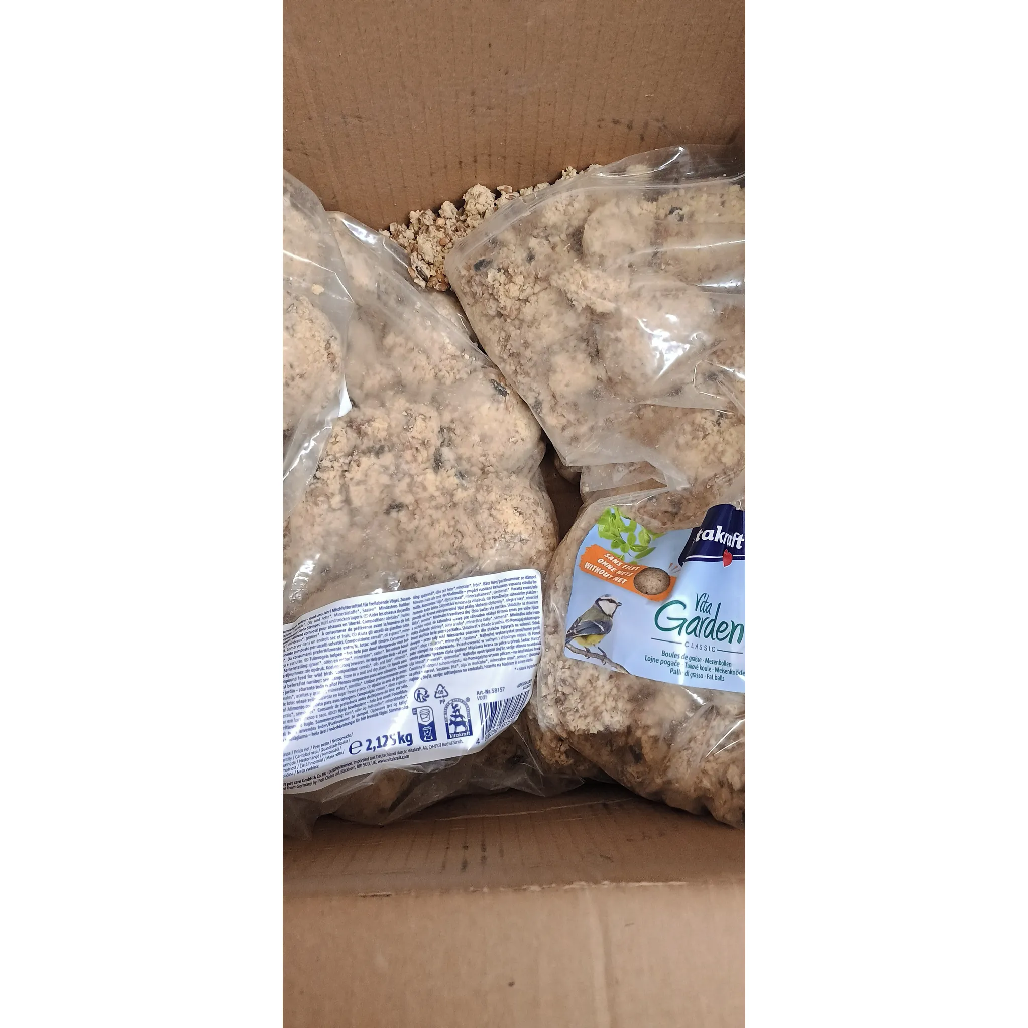 Fotografie 2 - Krmivo pro ptáka Vitakraft Vita Garden lojové koule bez síťky 25x 85 g