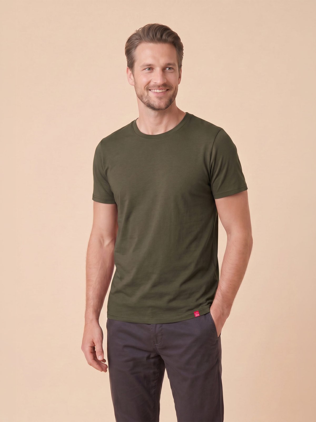 CityZen - AGEN Pánské tričko dark khaki XL