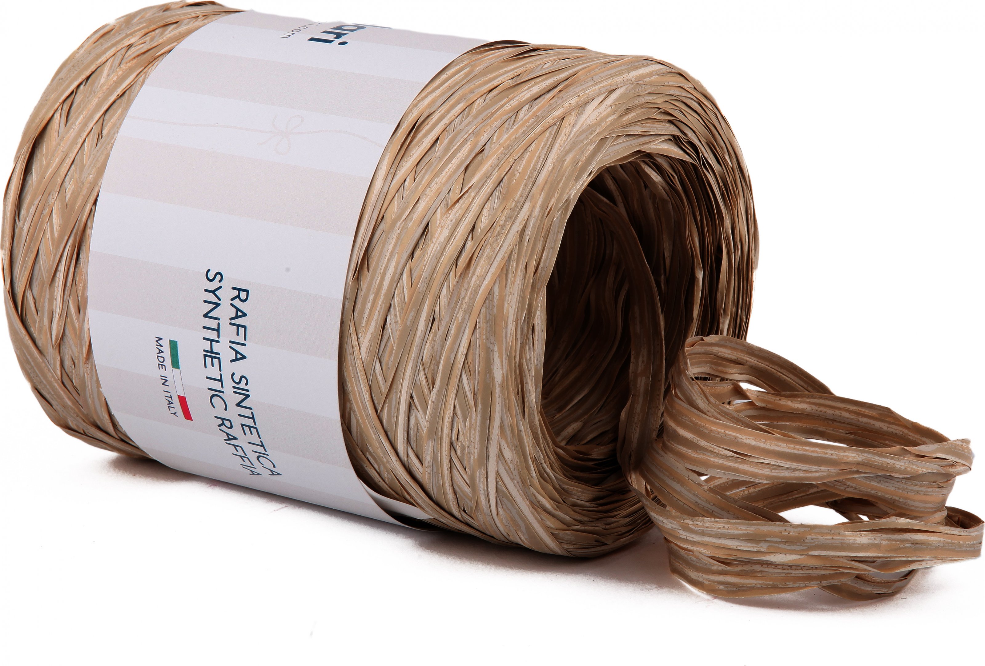 Stuha poly rafie vintage 68181 5mm x 200m - 40 krémová