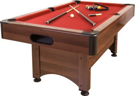 GamesPlanet® Kulečníkový stůl s vybavením 6ft, červený