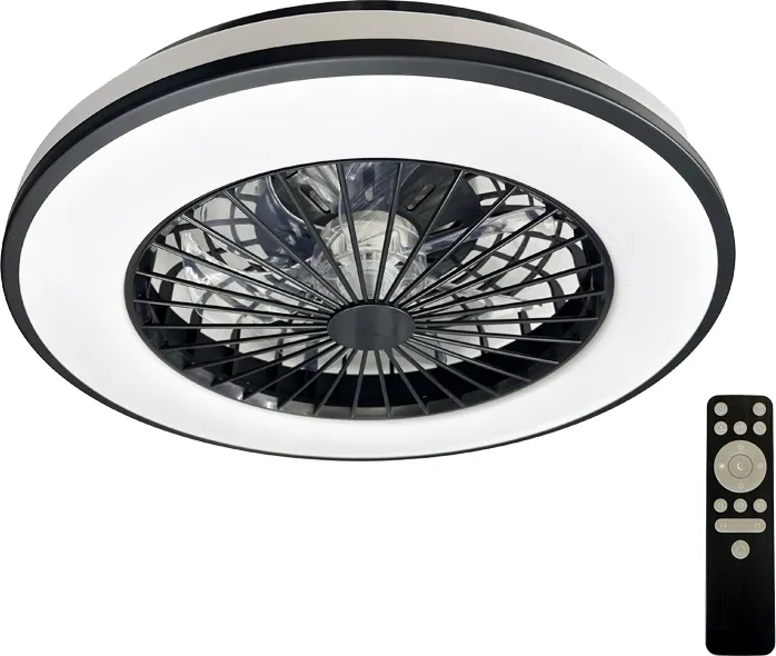 Stropní svítidlo LED s ventilátorem NEDES LCL6346 - černá, bílá, 48W