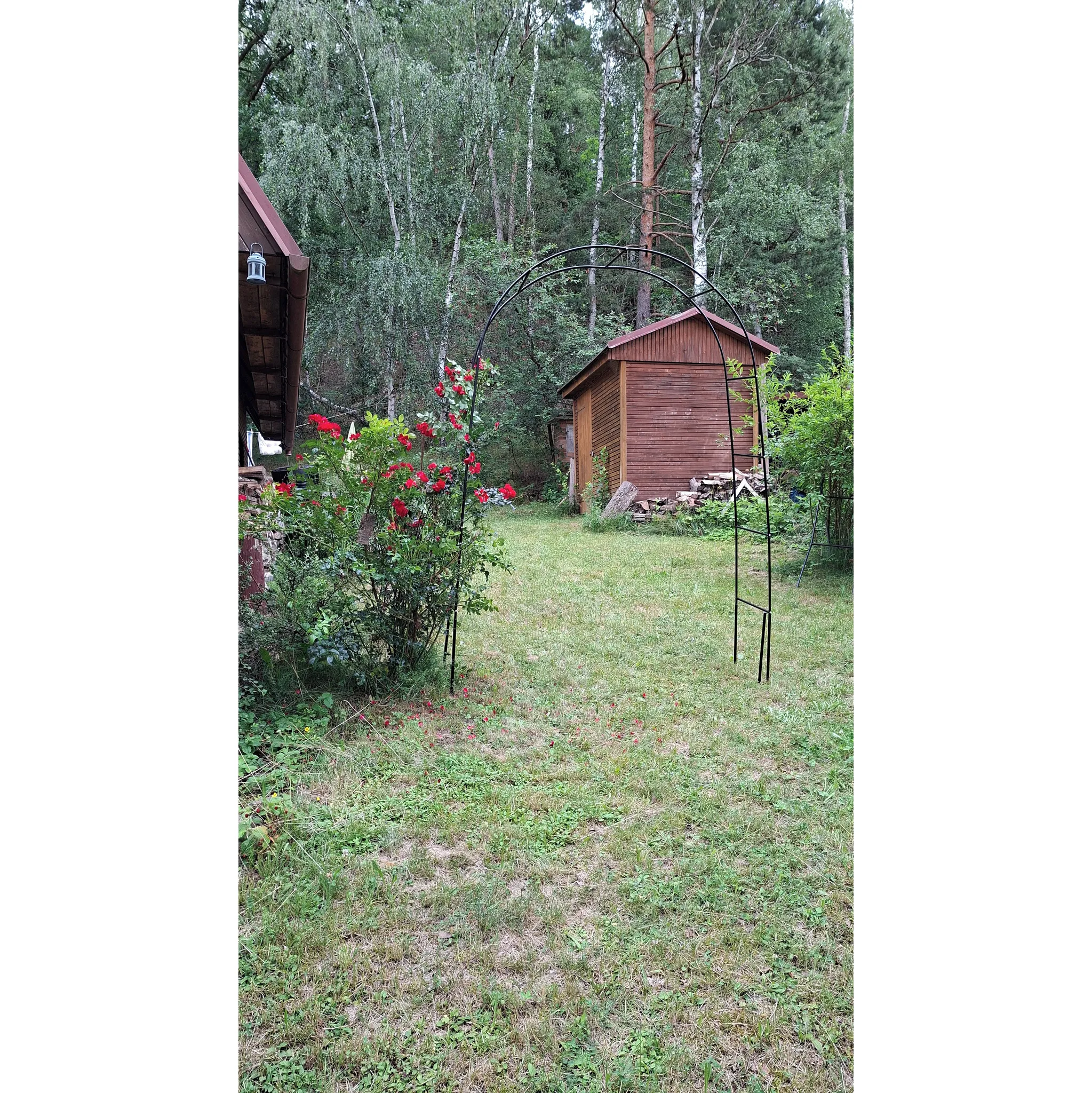 Fotografie 3 - Opora na rostlinu ISO 1719 zahradní oblouk 140 x 240 cm černý